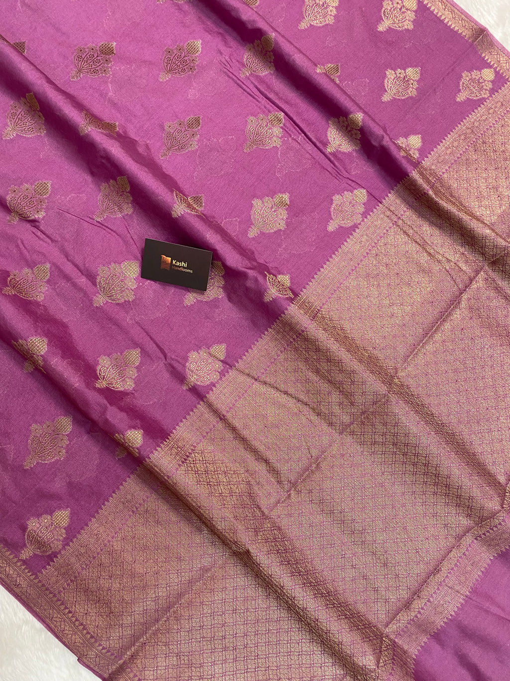 Lovender Georgette silk banarasi saree