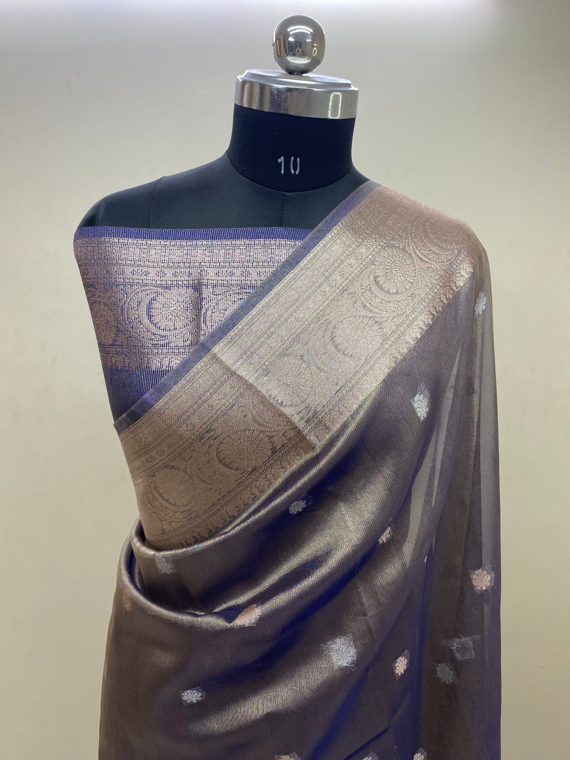 Lavender Tissue Silk Banarasi Saree