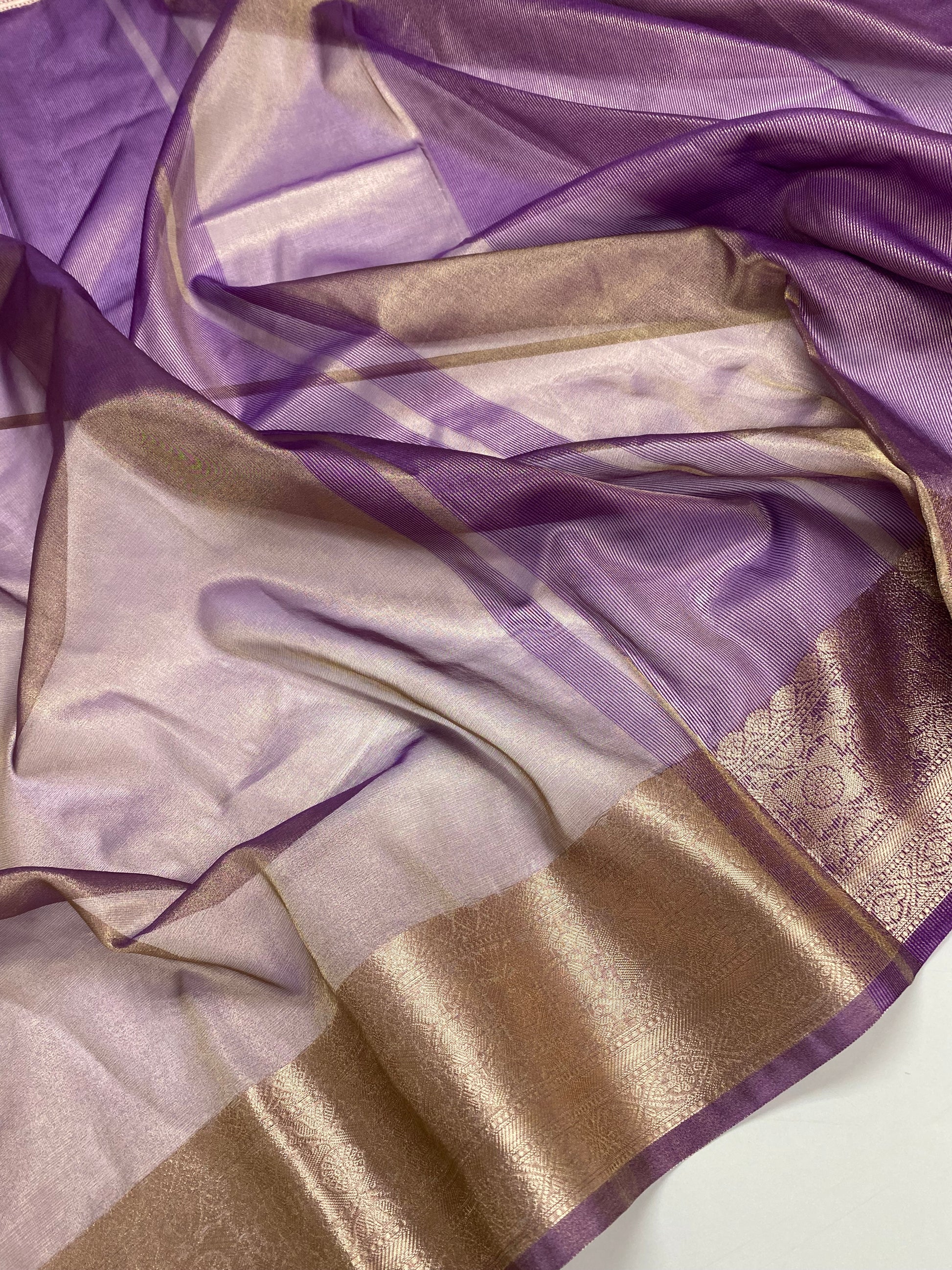 Magenta Tissue Silk Banarasi Saree
