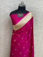 Rani mashru silk banarasi saree