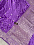 Lavender mashru silk banarasi saree
