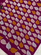 Rani pink colour mashru silk banarasi saree