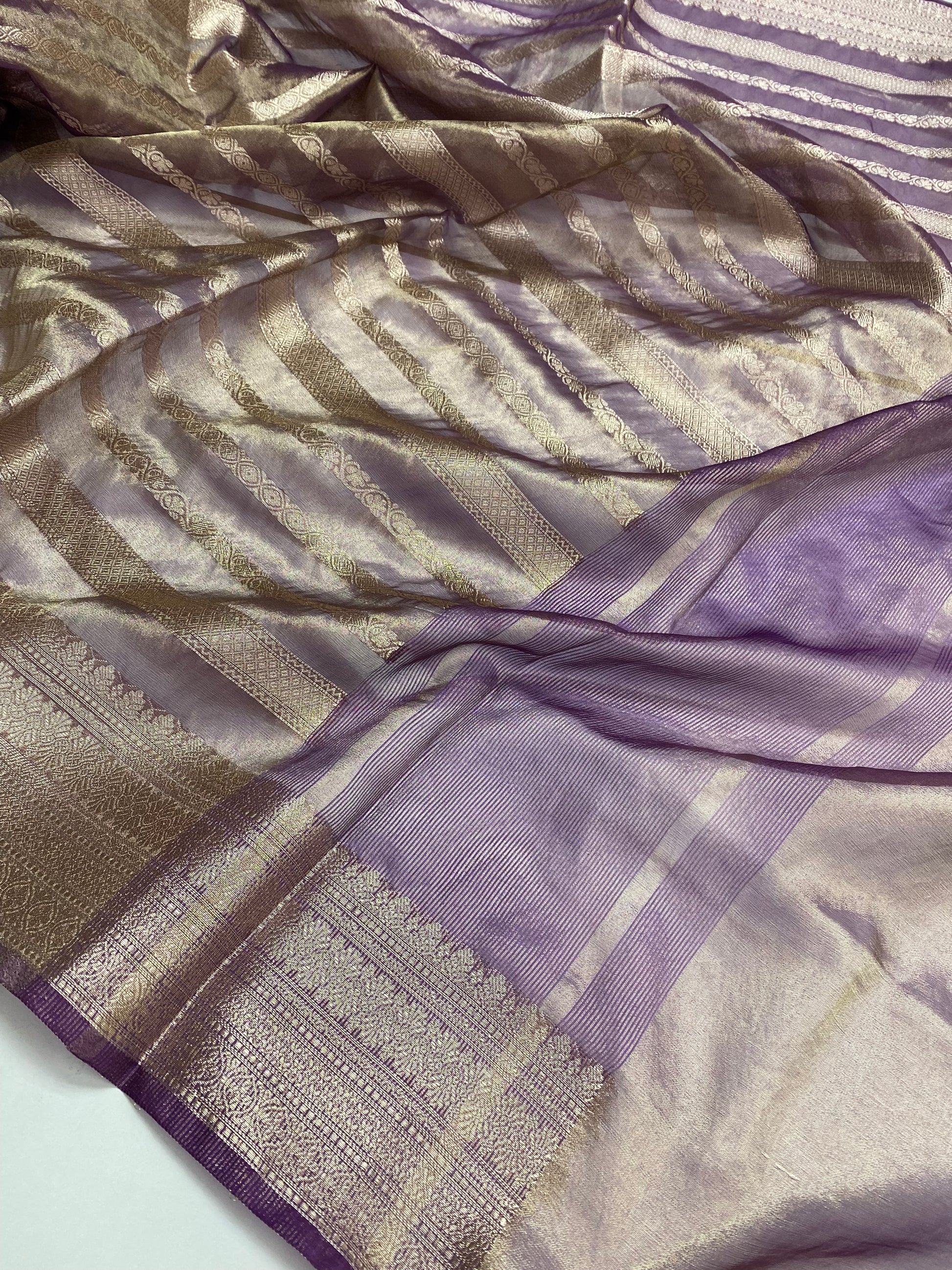 Magenta Tissue Silk Banarasi Saree