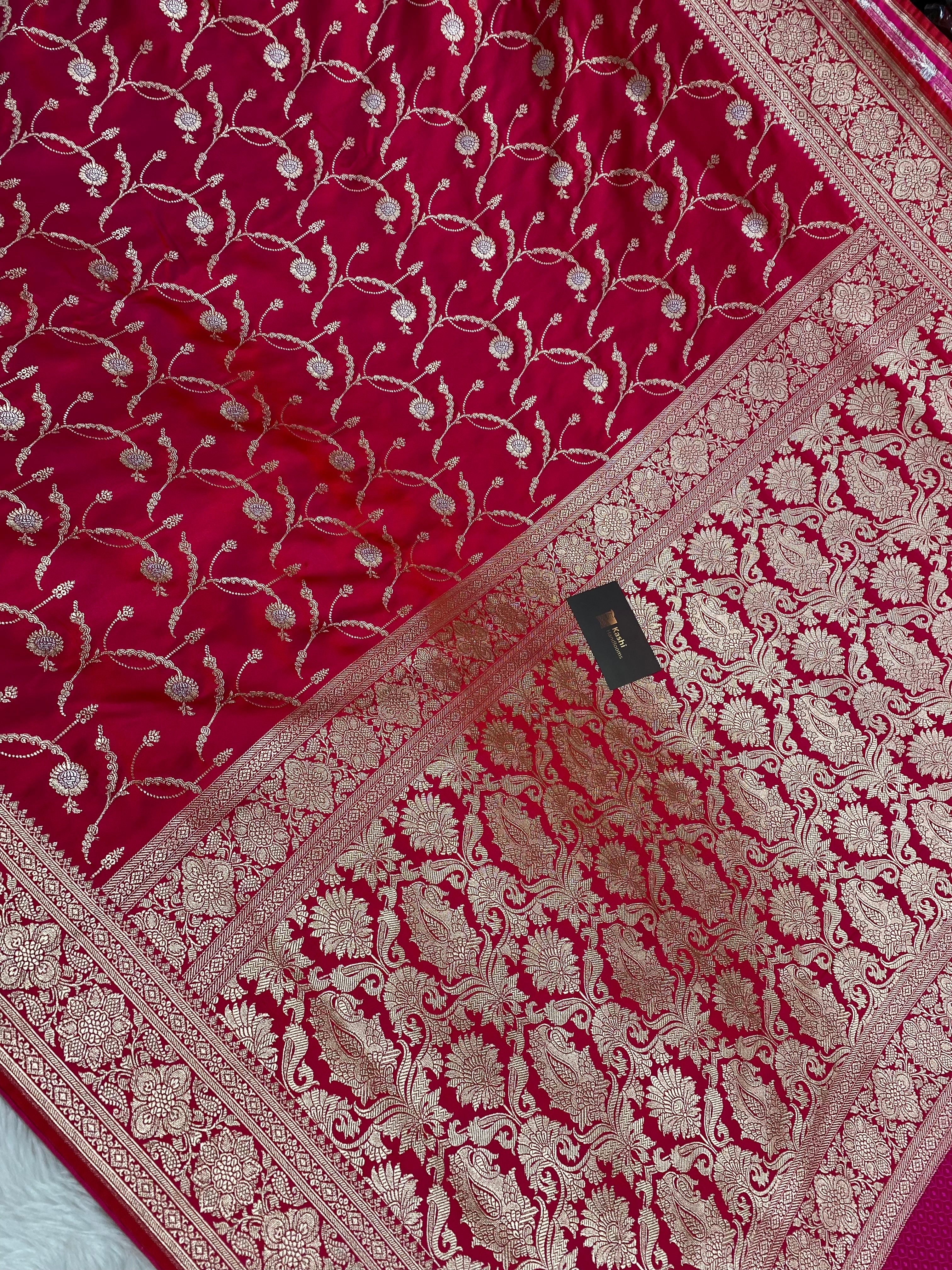 Cherry Rani mashru silk banarasi saree