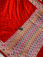 Red Color Mashru Silk Paithni Banarasi Saree