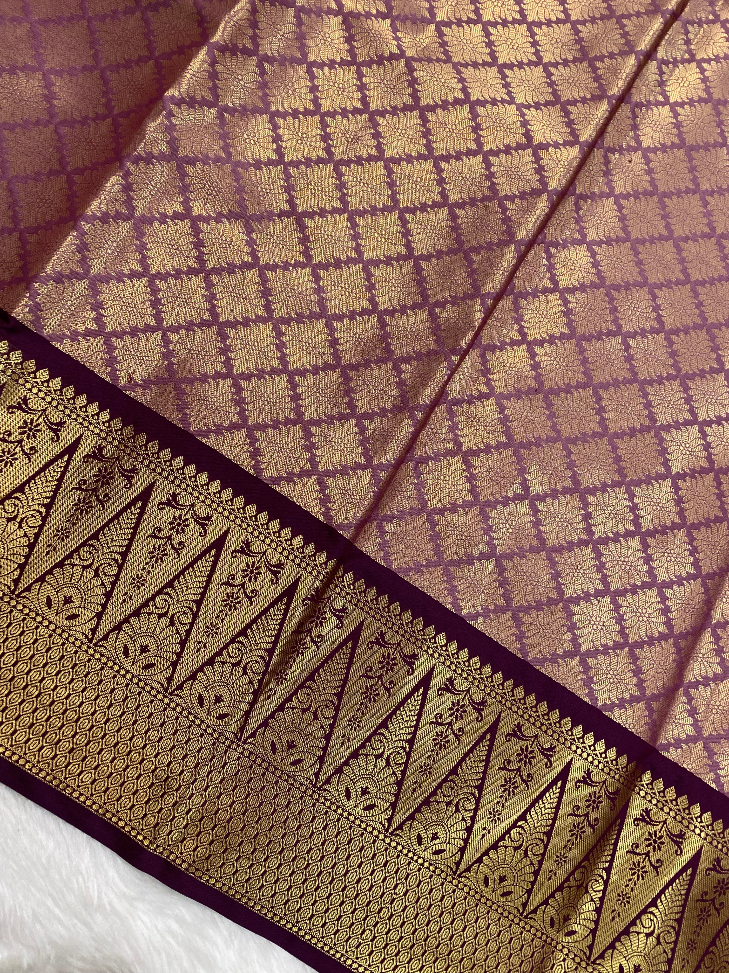 Pink kubera pattu Banarasi saree