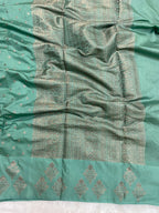 Sea Green Semi Georgette Banarasi Saree