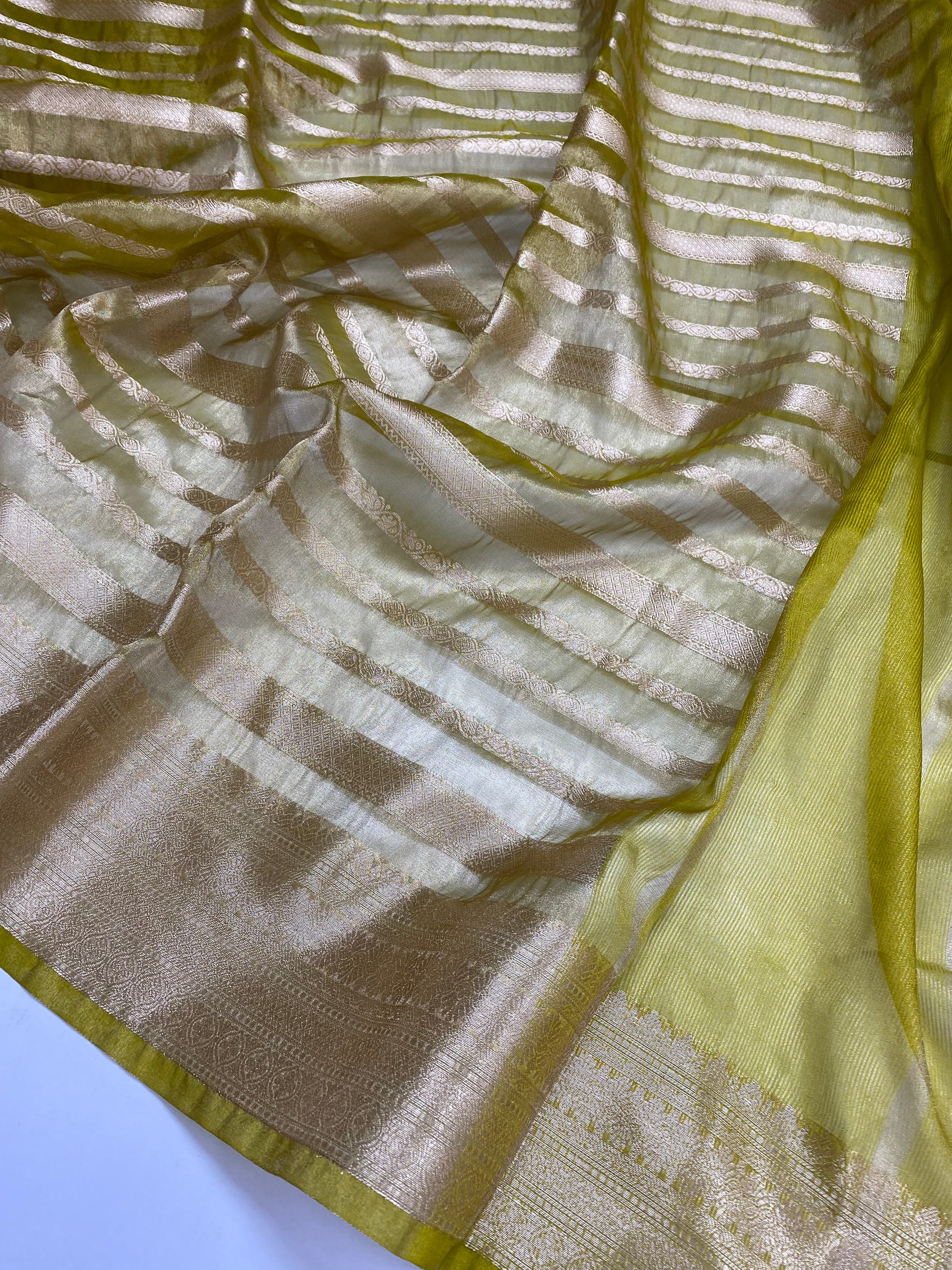 Mahendi Tissue Silk Banarasi Saree