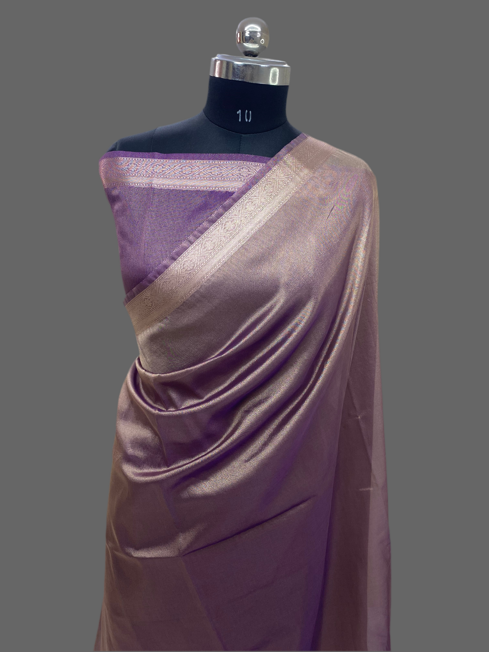 Magenta Tissue Silk Banarasi Saree