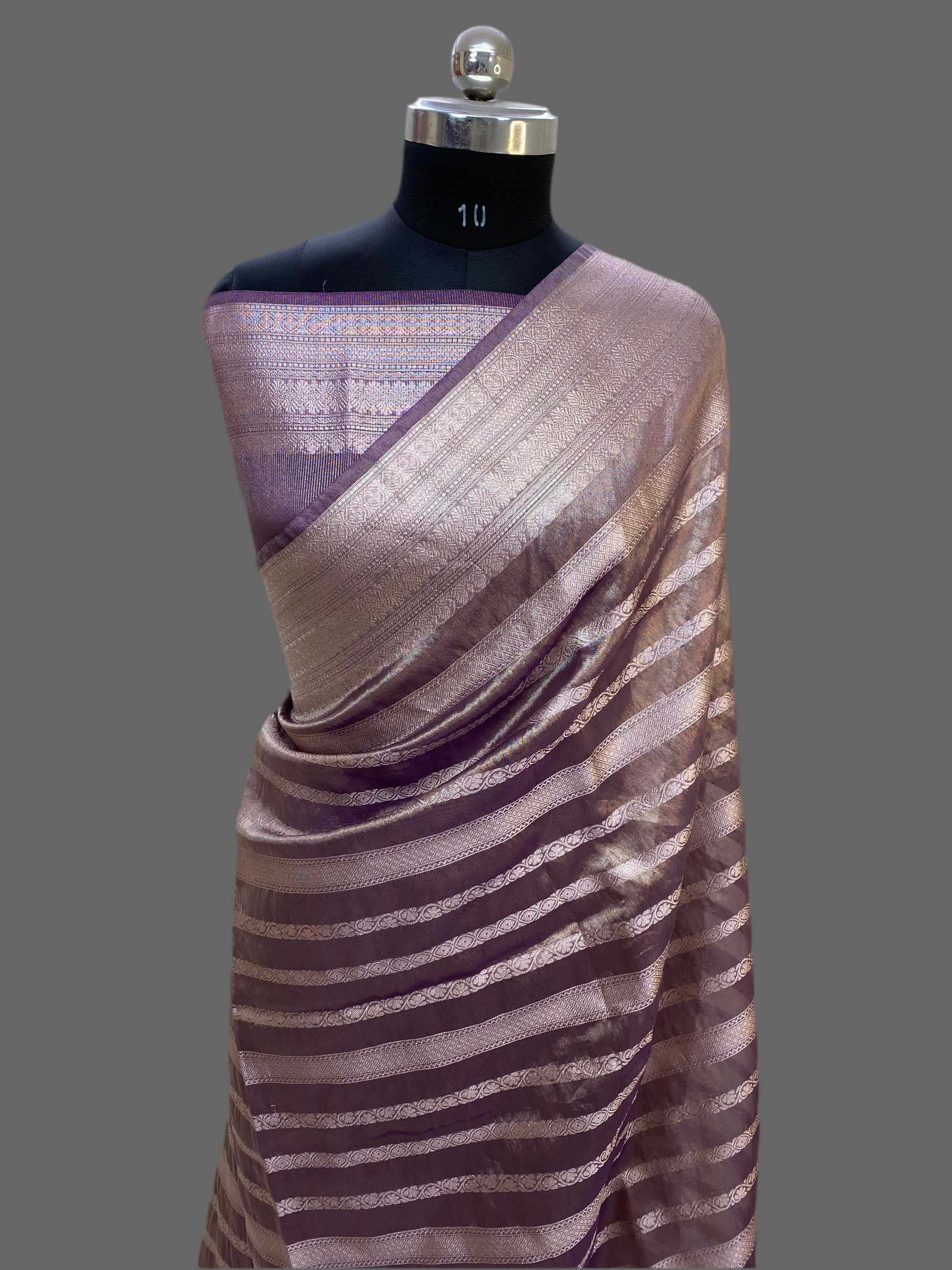 Magenta Tissue Silk Banarasi Saree