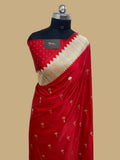 Royal red mashru katan Silk Banarasi Saree
