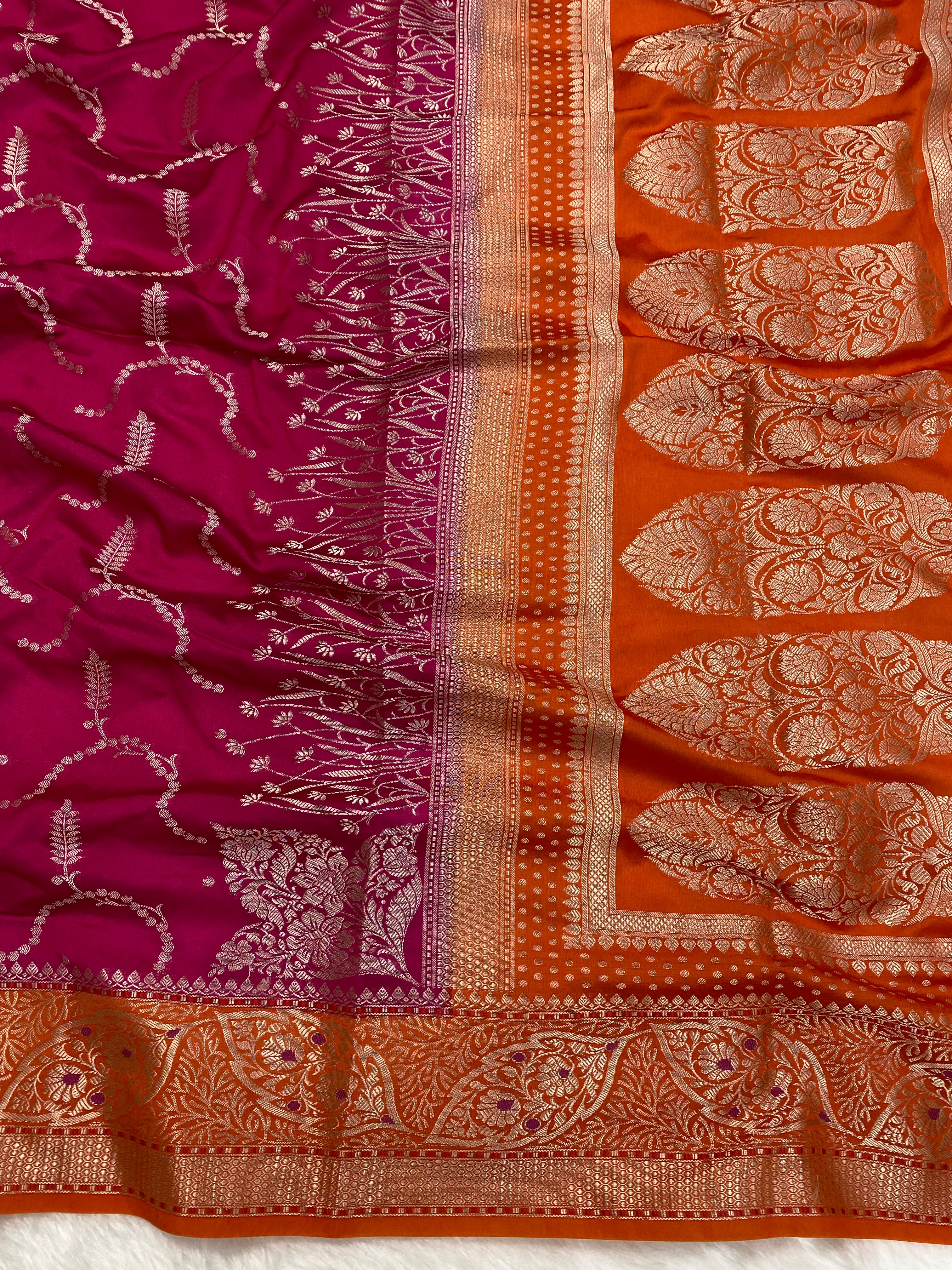 Rani Raw Mango Banarasi Saree