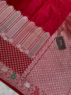 Red Mashru Silk Banarasi Saree