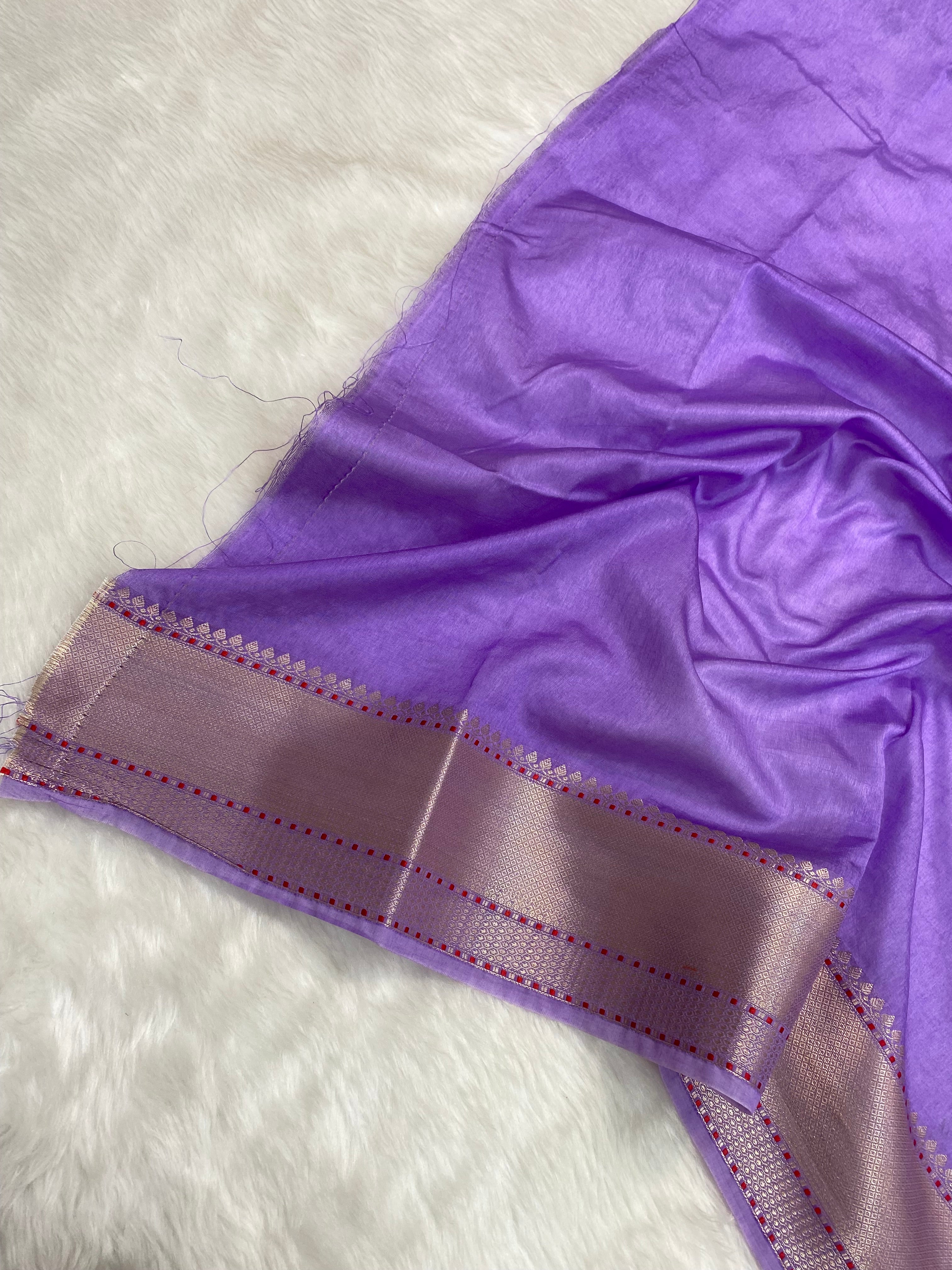 Majenta Raw Mango Banarasi Saree