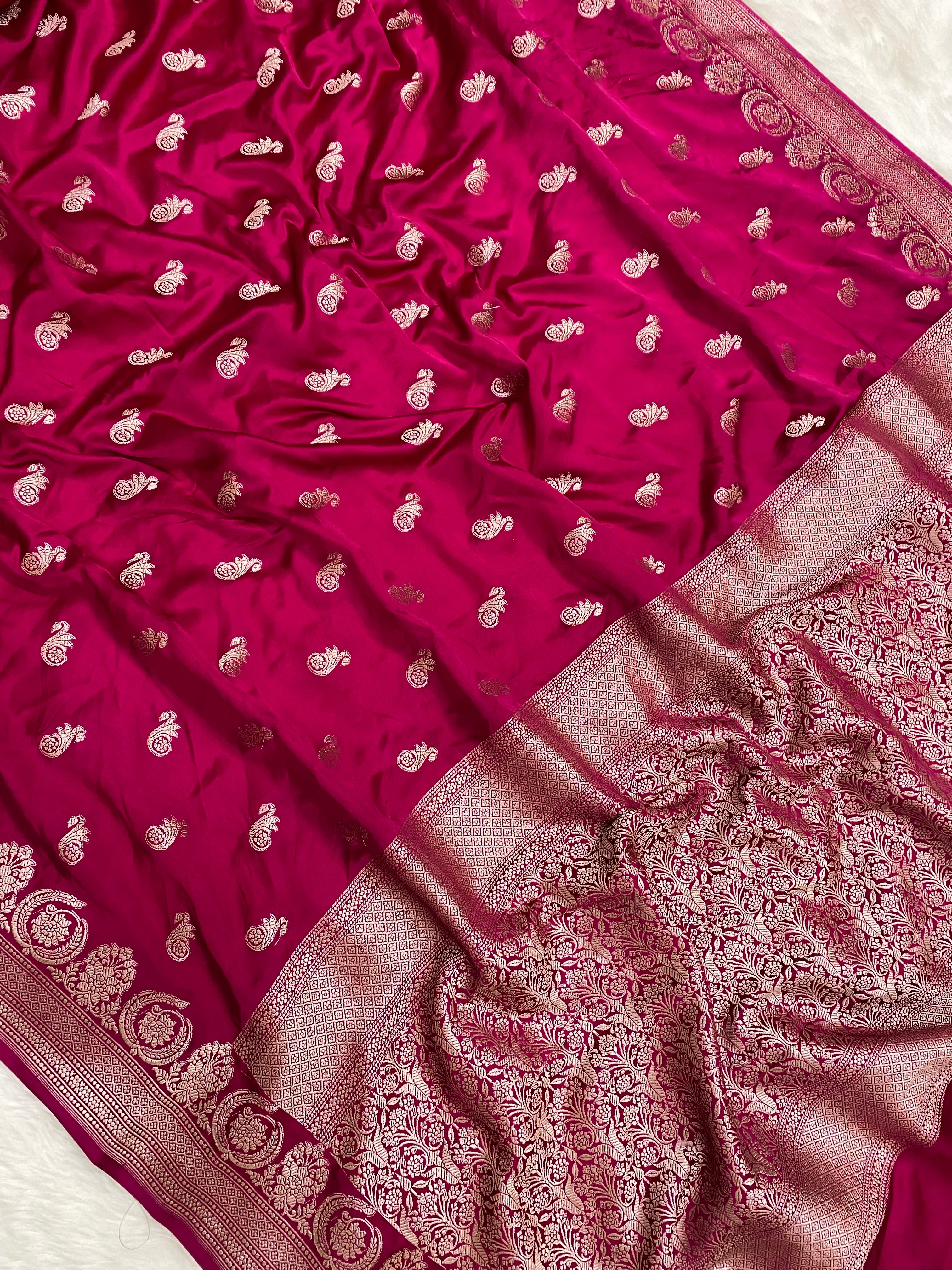 Rani Mashru Silk Banarasi Saree