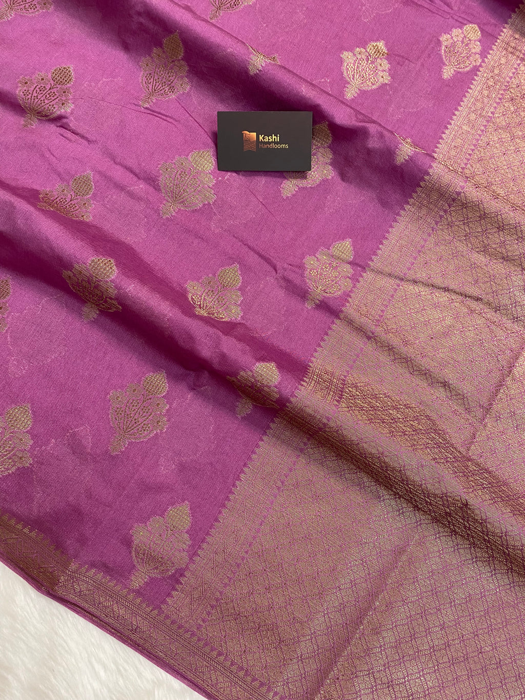 Lovender Georgette silk banarasi saree