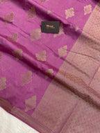Lovender Georgette silk banarasi saree