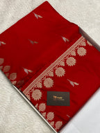 Karwa Chauth Special – Red Mashru Silk Banarasi Saree ❤️
