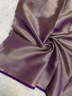 Purple tissue silk Banarasi saree