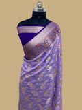 Hand brush mina monga silk Banarasi Saree