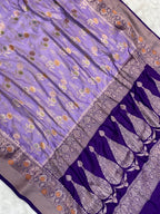 Hand brush mina monga silk Banarasi Saree