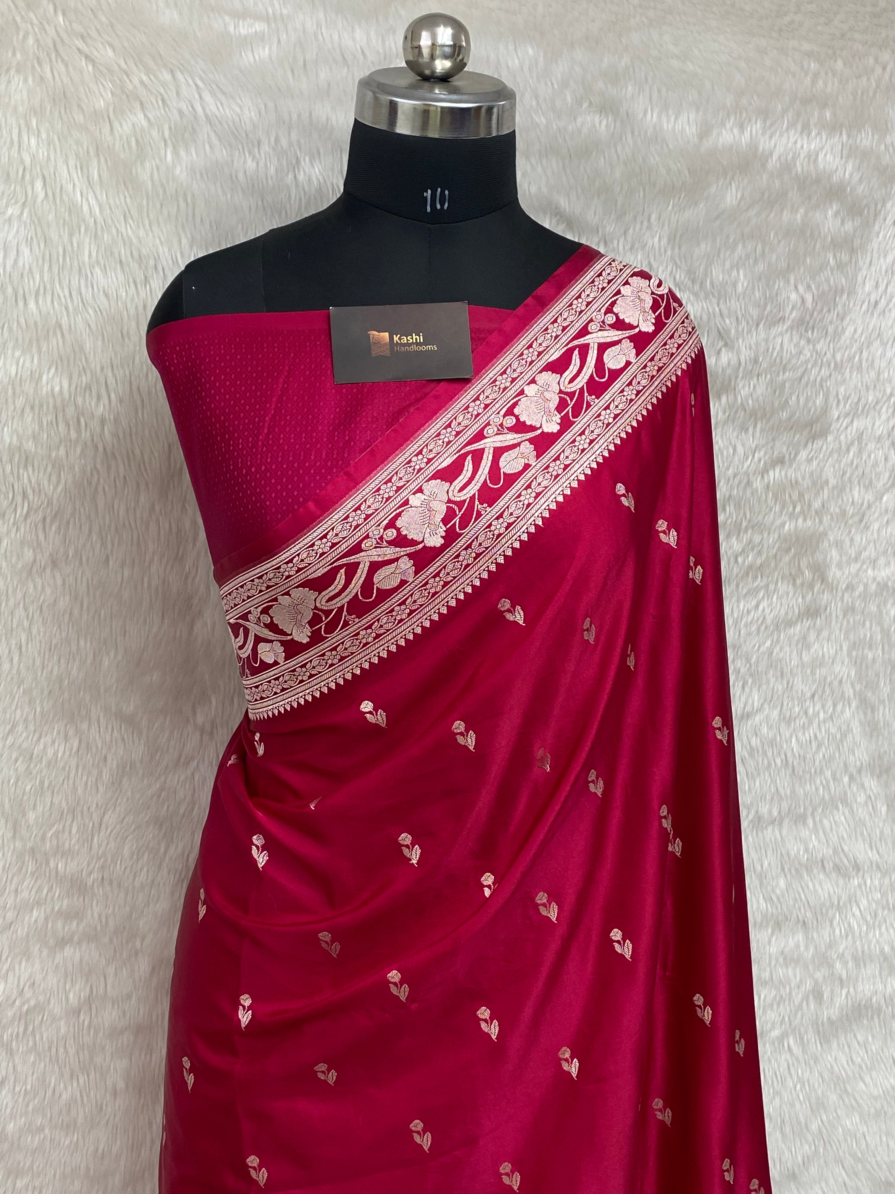 Rani Mashru Silk Banarasi Saree