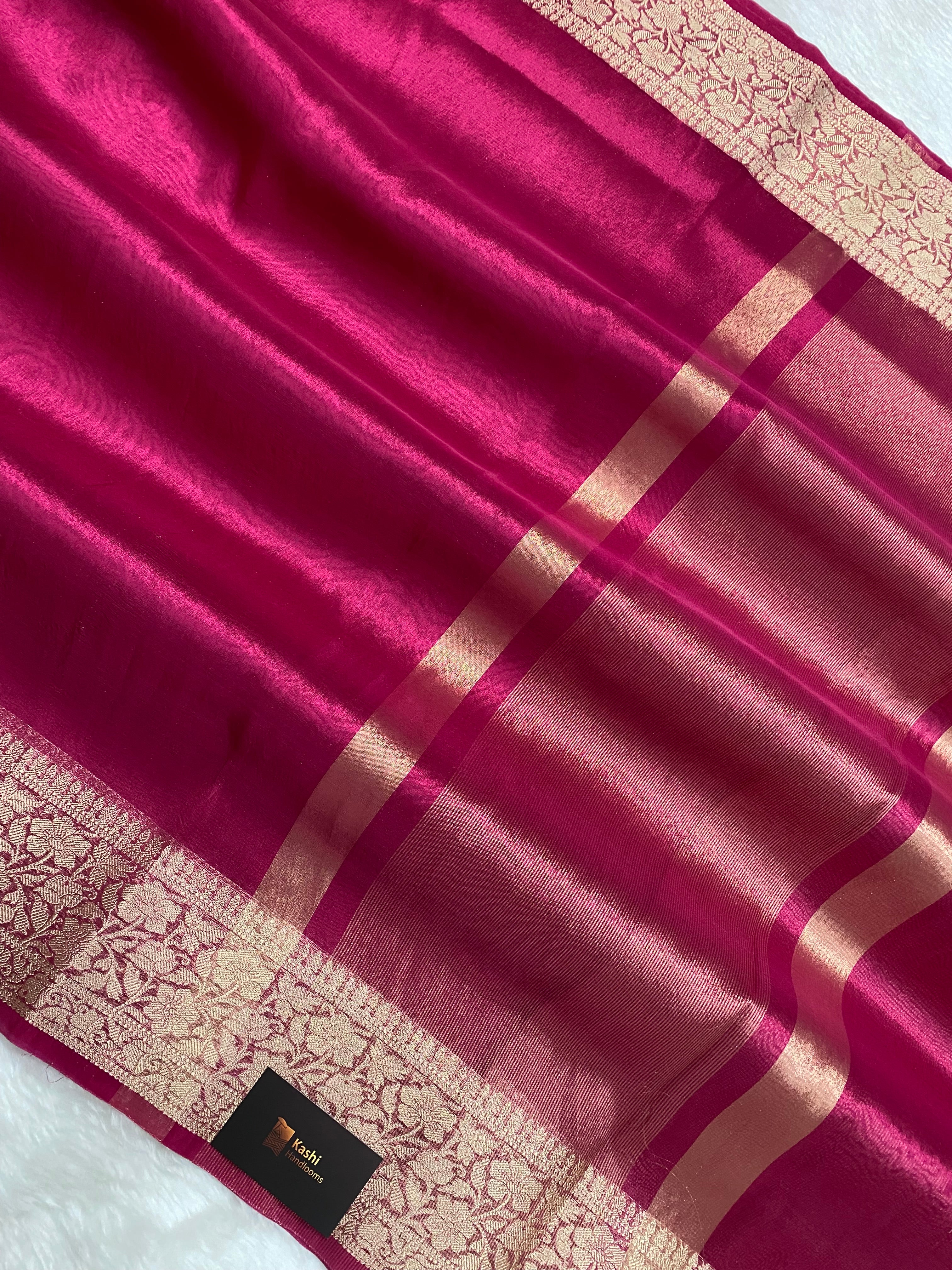 Rani tissue silk banarasi saree