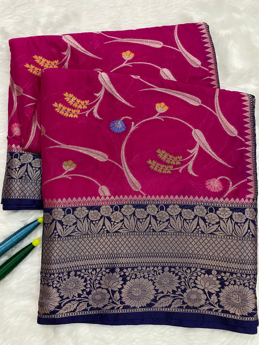 Rani Katan Silk Banarasi Saree