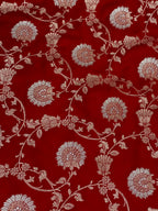 Bridal red colour mashru silk banarasi saree