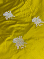 Lime mustards colour mashru silk banarasi saree