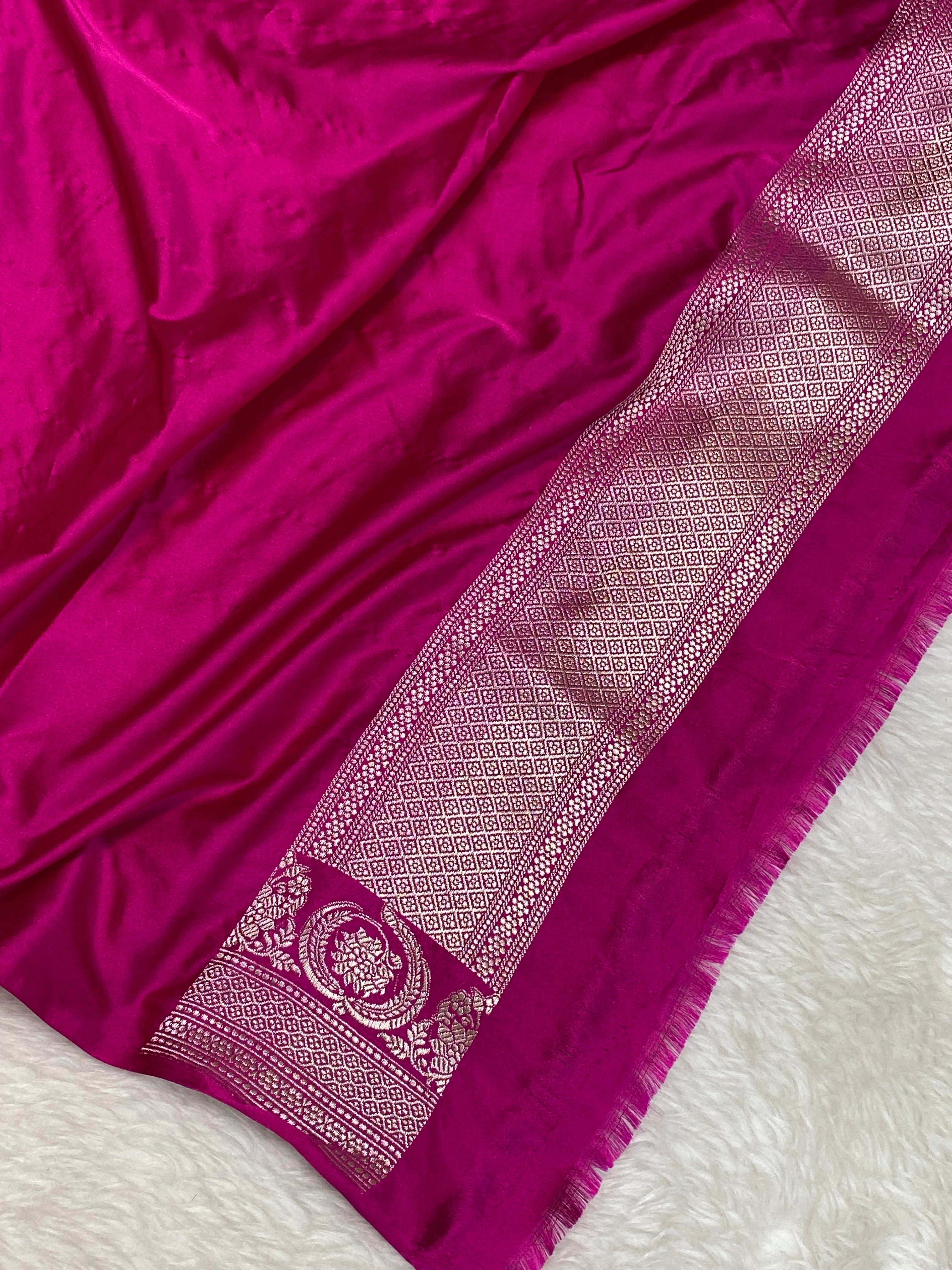Rani Mashru Silk Banarasi Saree