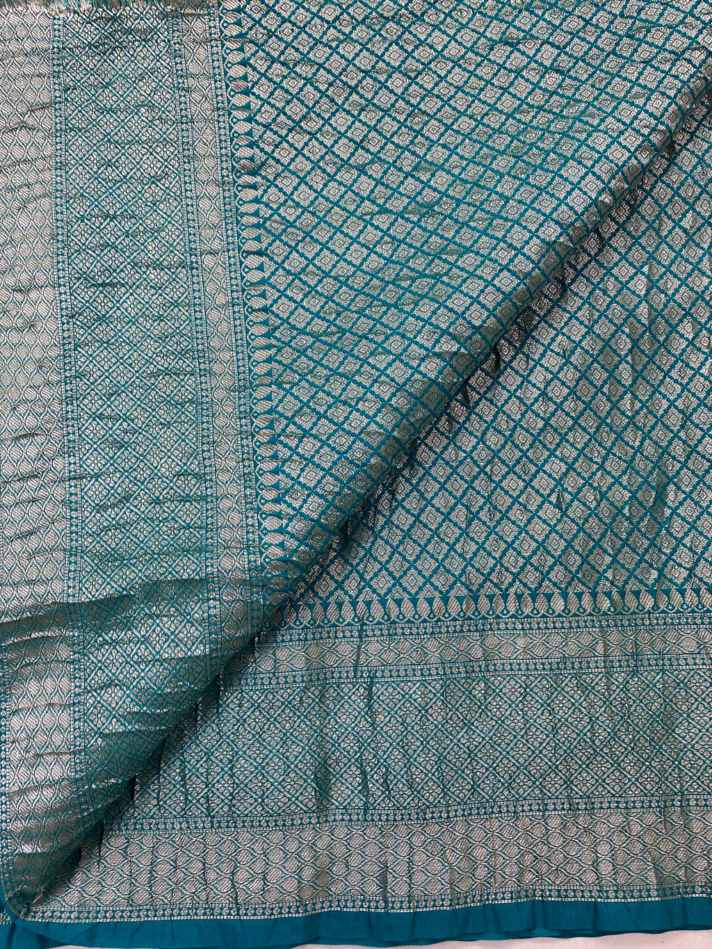 Royal Blue Semi Georgette Banarasi Saree