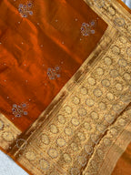 Tissue silk Banarasi saree with handwork
