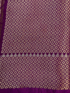 Margenta  Monga silk Tilfi Buta Banarasi Saree