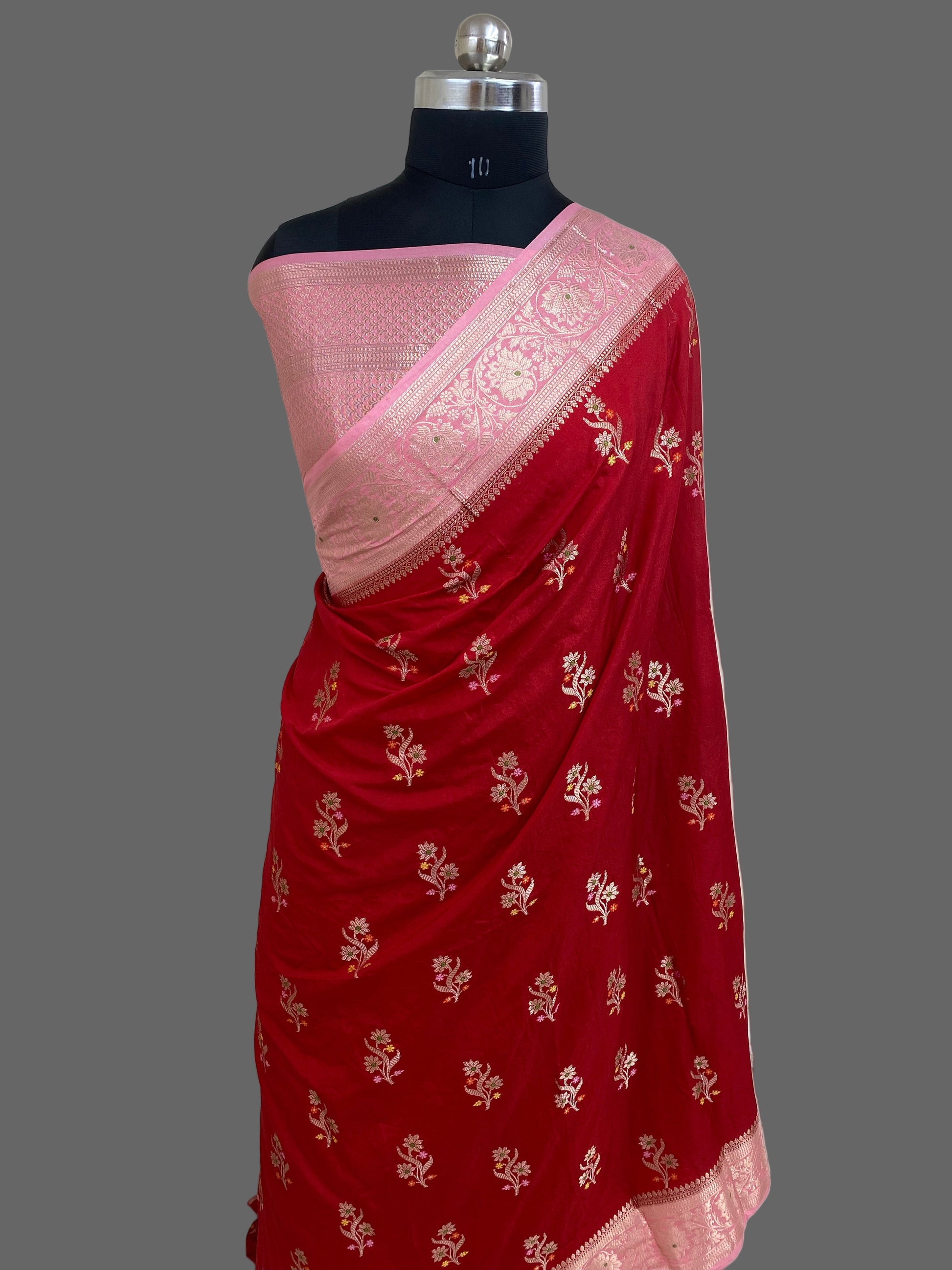 Red Katan Silk Banarasi Saree