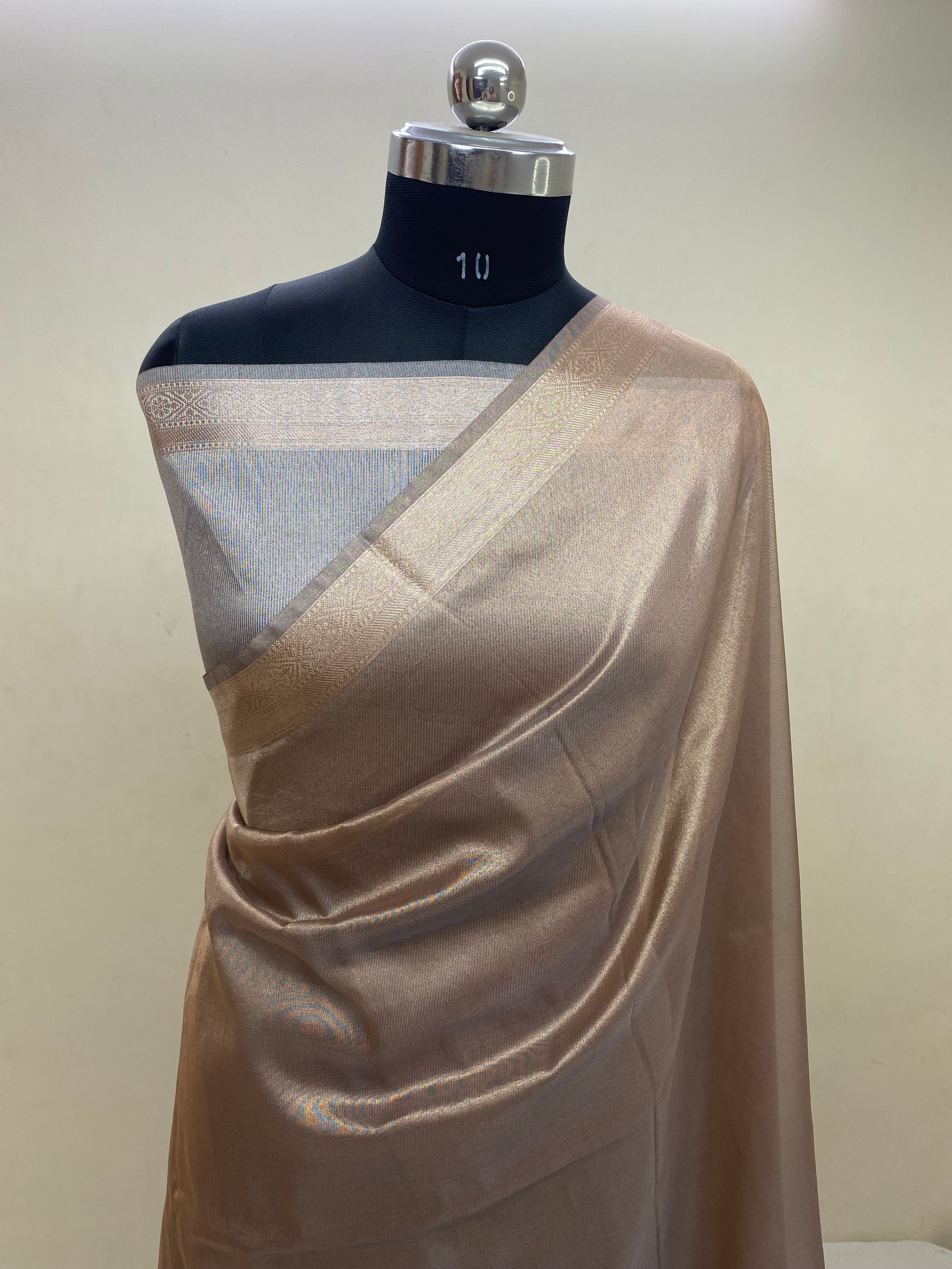 Grey Tissue Silk Banarasi Saree