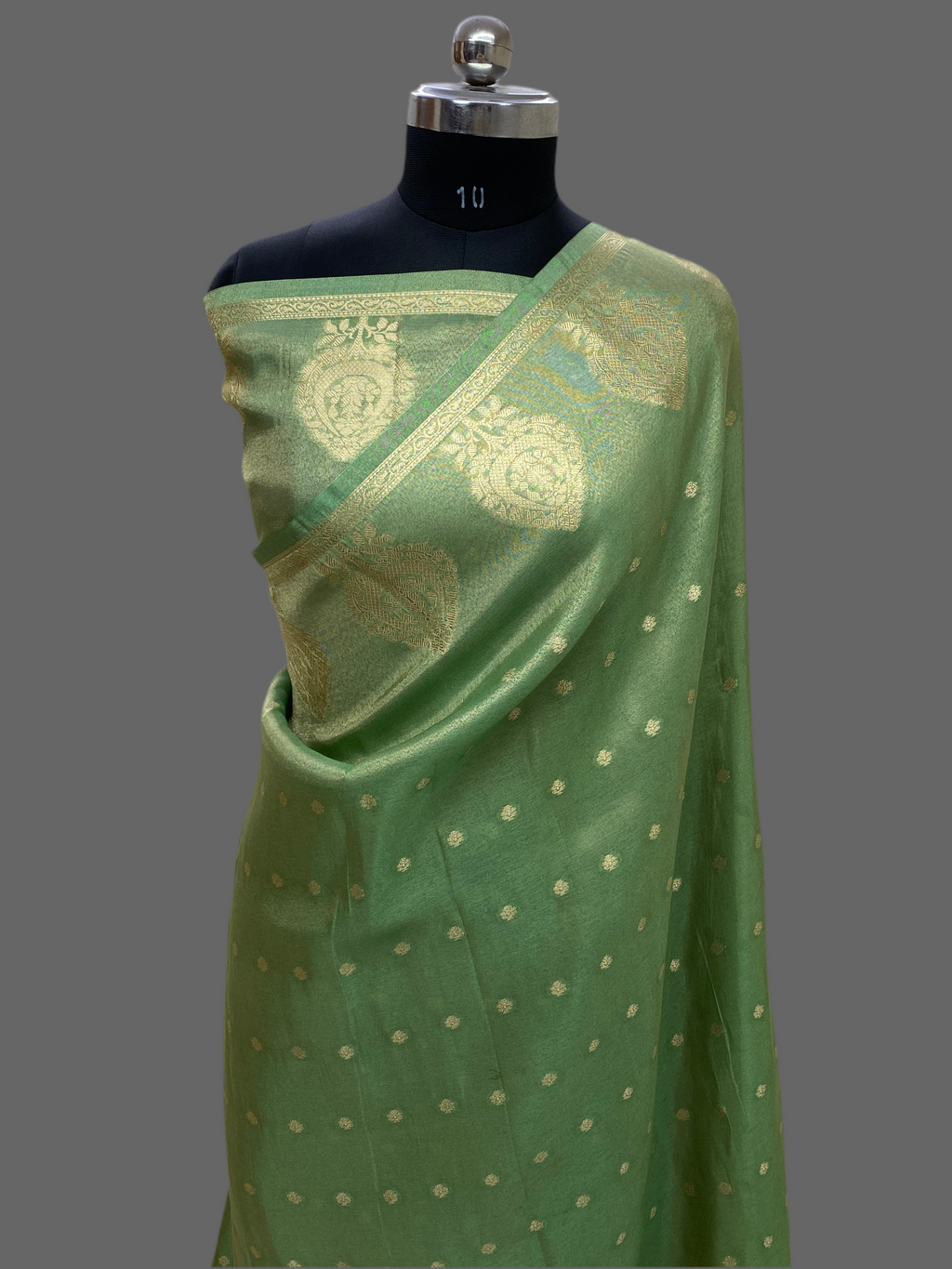 Semi Tissue Border Buti Banarasi Saree