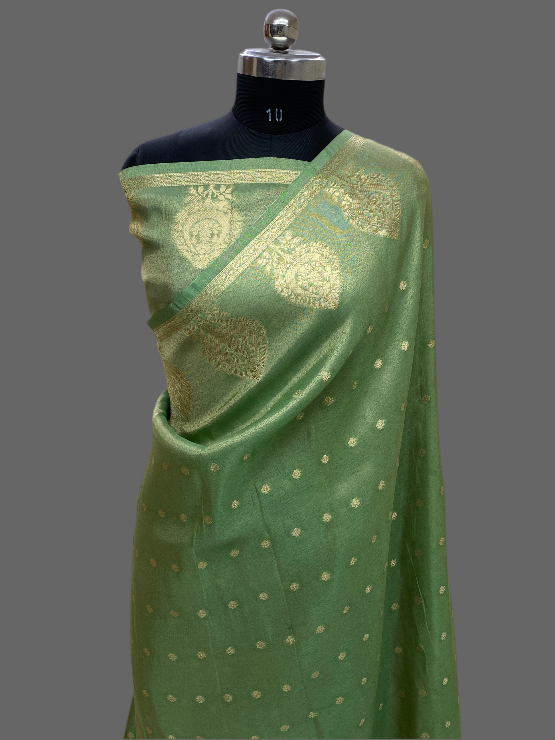 Semi Tissue Border Buti Banarasi Saree