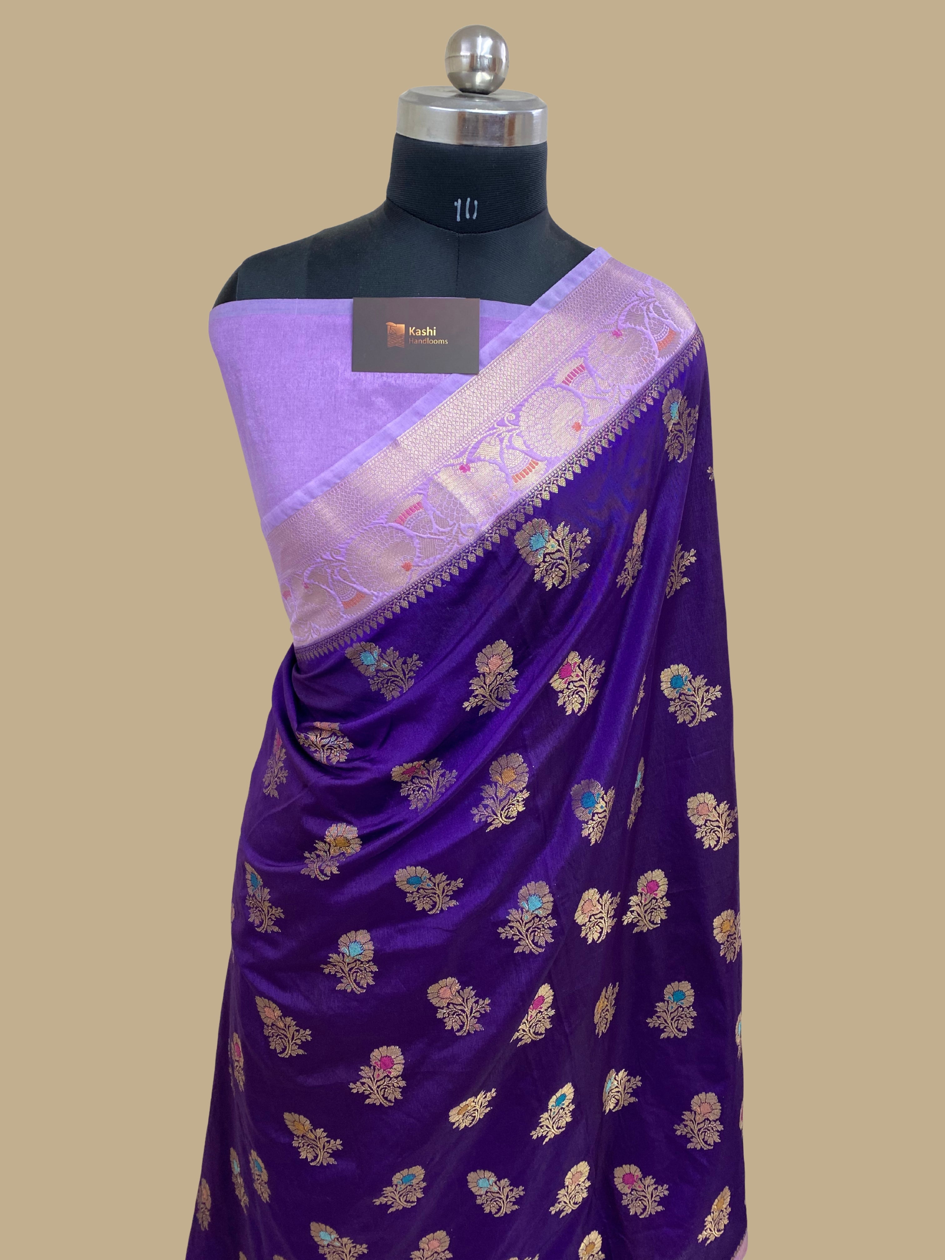 Purple Royal silk Banarasi saree