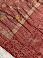 Dusty Color monga Silk Banarasi Saree