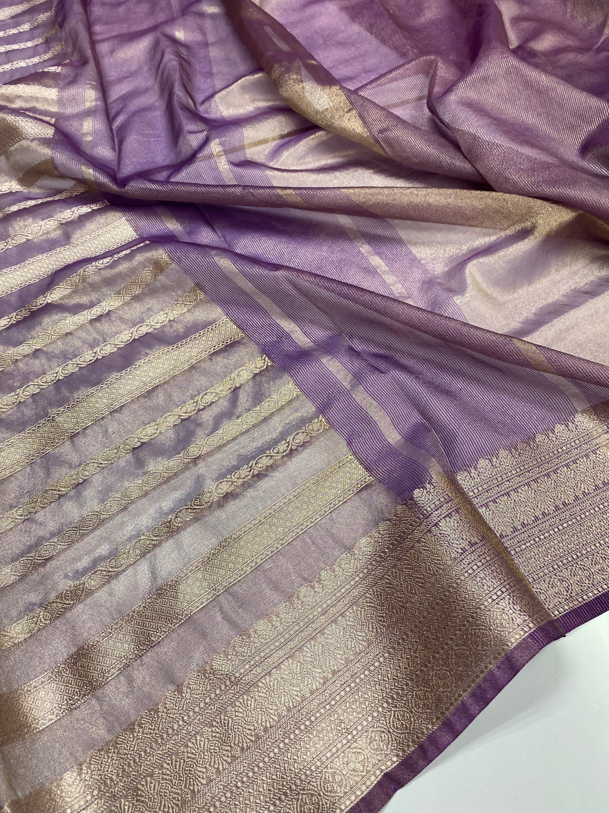 Magenta Tissue Silk Banarasi Saree