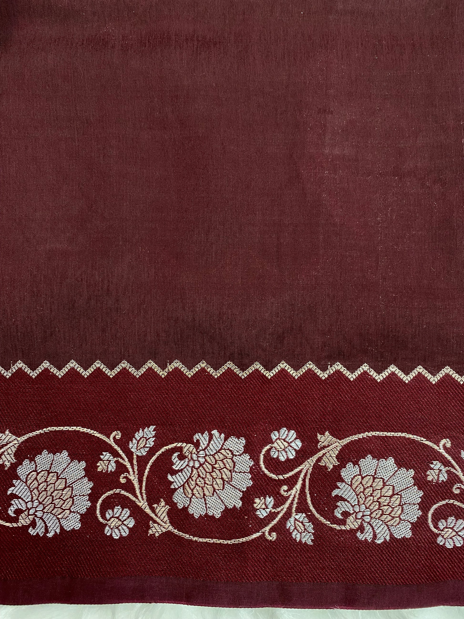 Wine Viscose Banarasi Saree