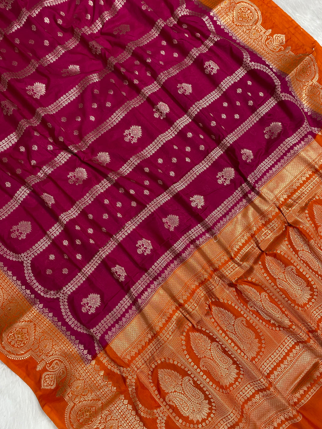 Rani Katan Silk Banarasi Saree