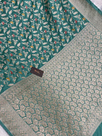 Sea Green Mashru Silk Banarasi Saree