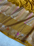 Haldi festival mashru silk banarasi saree