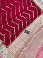 Cherry Rani viscose Raw mango Banarasi saree