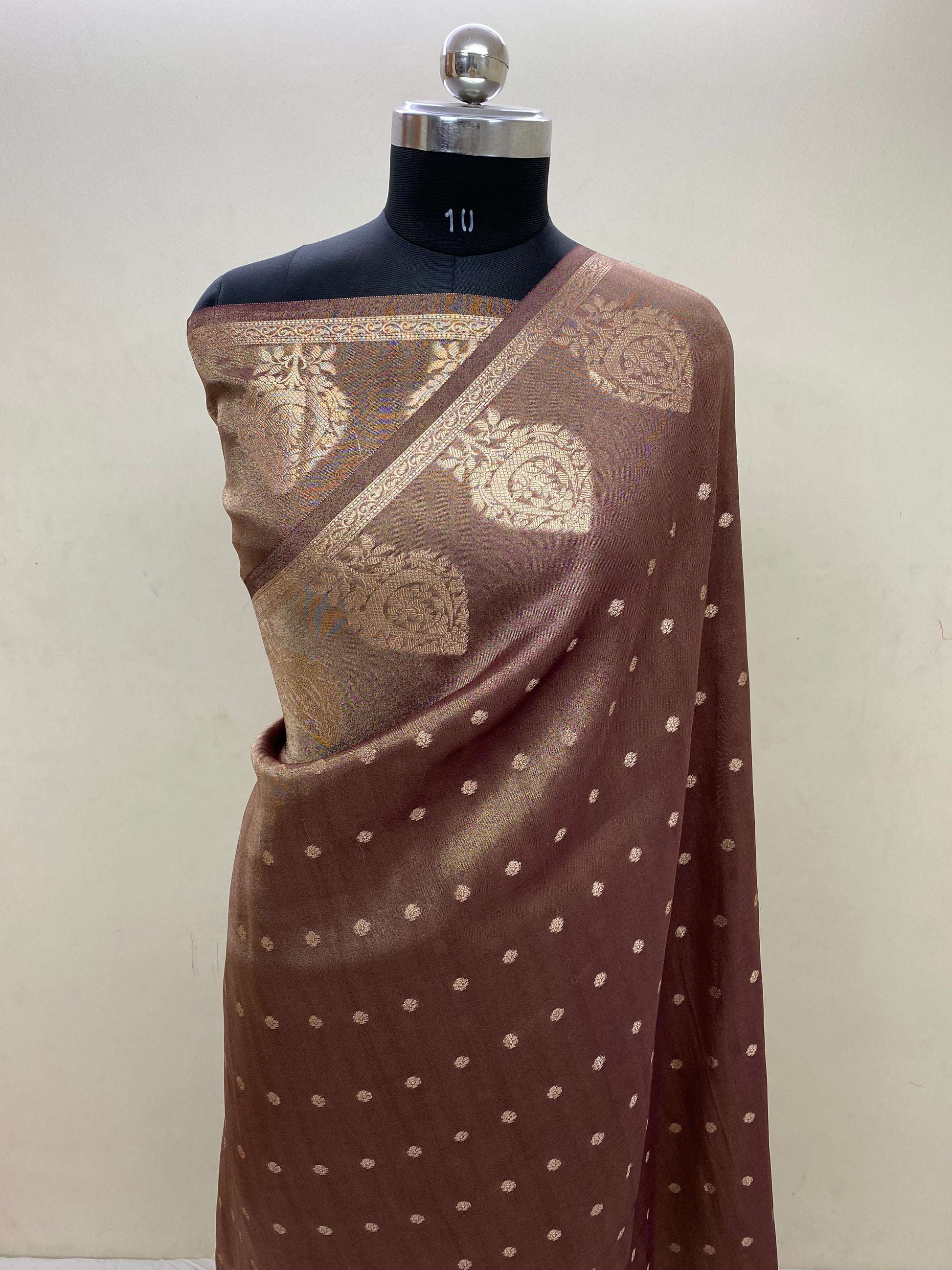 Semi Tissue Border Buti Banarasi Saree