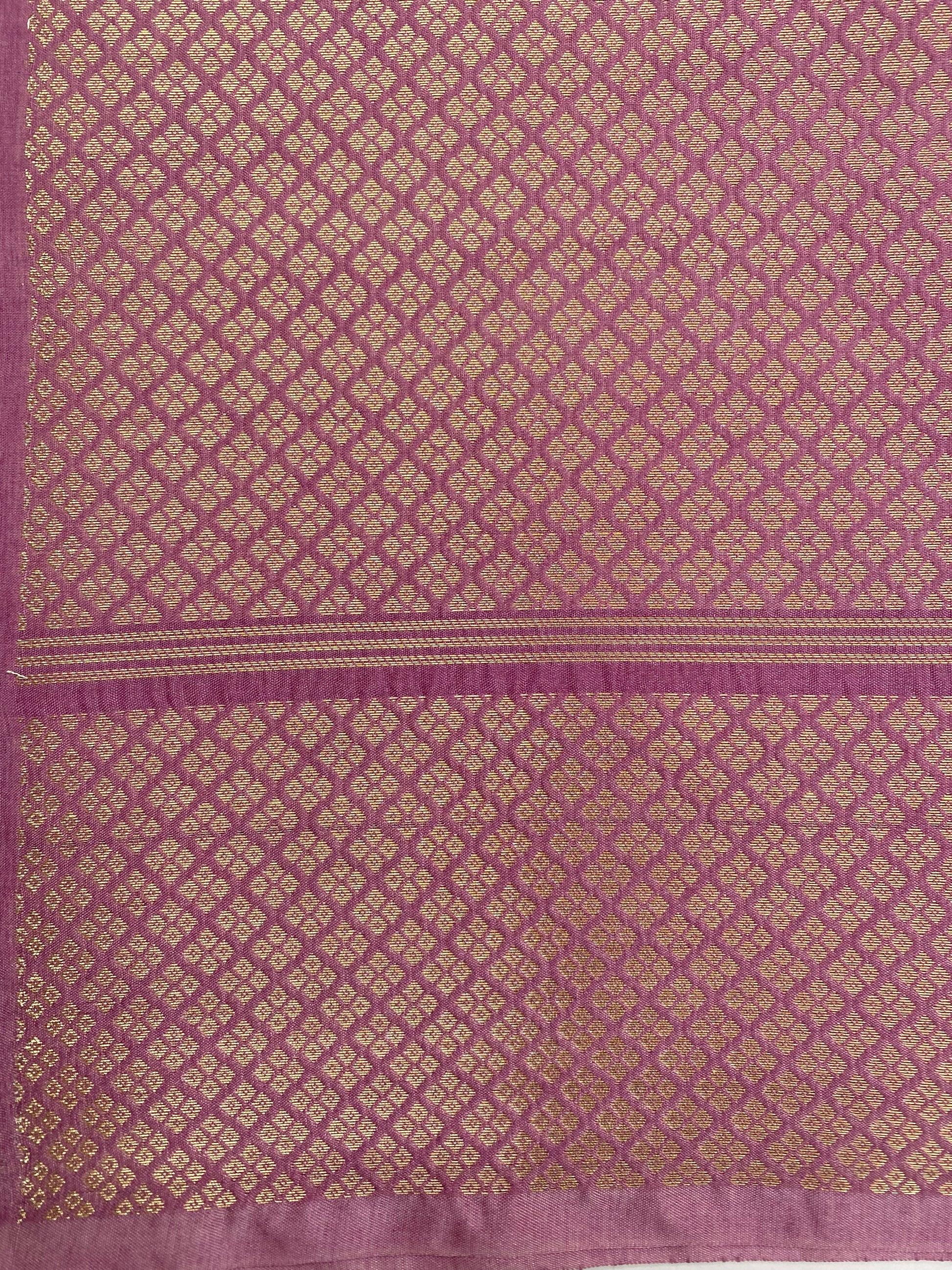 Dark pink semi chinya Banarasi saree