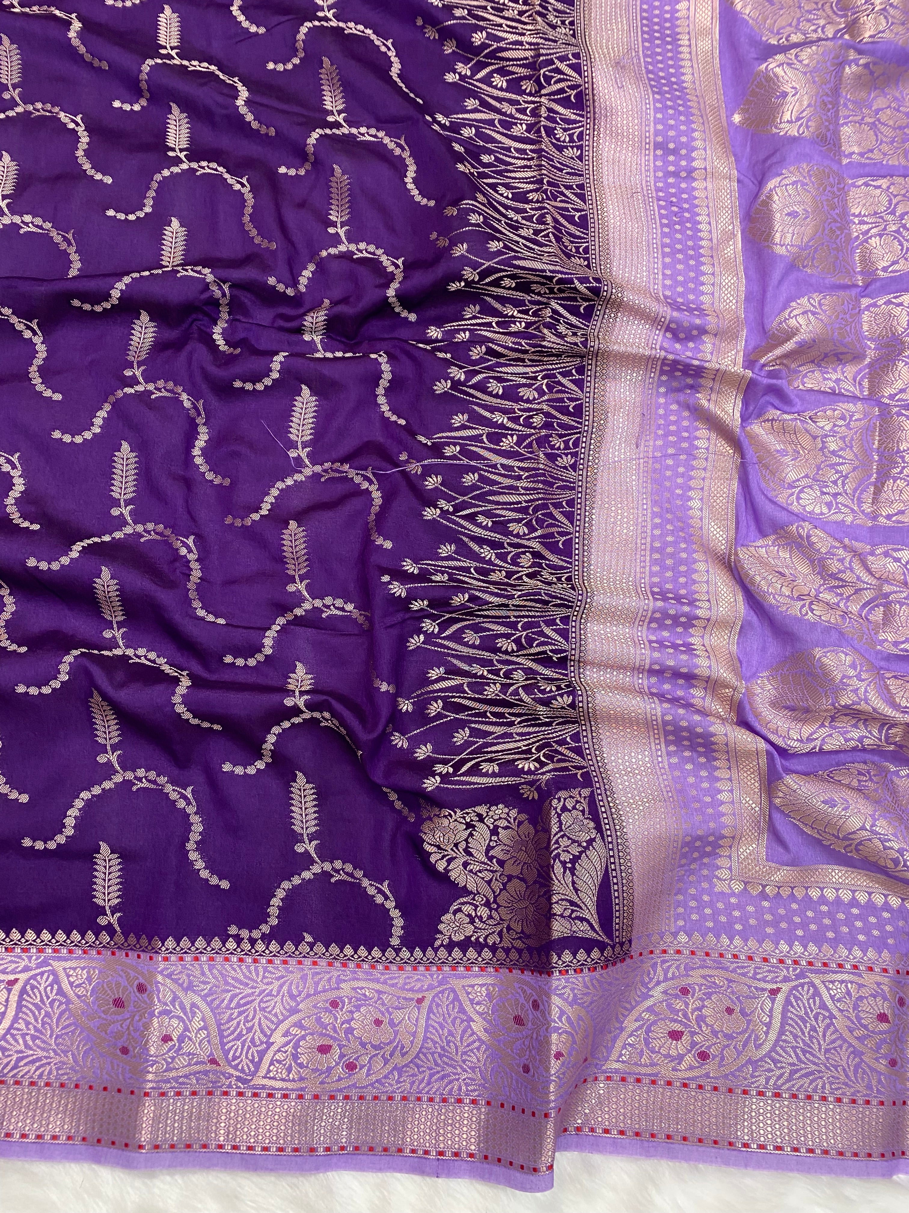Majenta Raw Mango Banarasi Saree