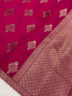Rani colour semi Georgette Banarasi sarees
